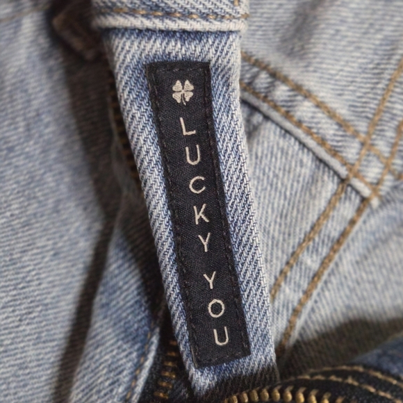 Lucky Brand Blue Distressed Jean Shorts, Size 6/28 - Picture 4 of 8